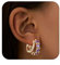 Mesovor Goldene Doppel Creolen Ohrringe für Damen, 14K Vergoldete Farbige Zirkonia Creolen Ohrringe, Gold Earrings, Schmuck Geschenke (Lila)