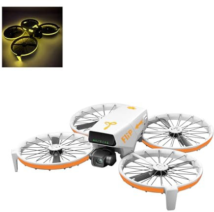 TEHAOUU Drohne Skin Aufkleber für DJI Flip Aufkleber Fluoreszierend Anti-Scratch Schutz Wasserdicht Leuchtende Flip Film Cool Flying Zubehör (Fluoreszierendes Gelb)