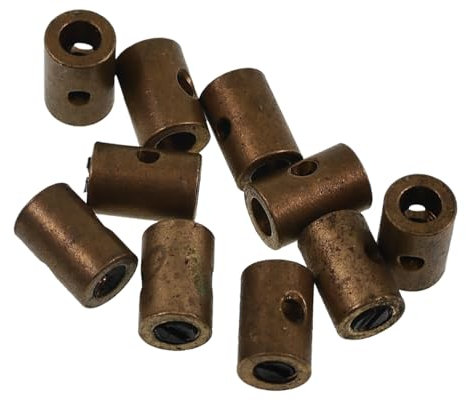 10 Stück Schraubnippel, aussen 6mm, Gesamtlänge 9mm, Gaszug Bremszug Bowdenzug Universal Nippel, Motorrad, Mofa, Roller, Moped, Quad und andere Zweiräder