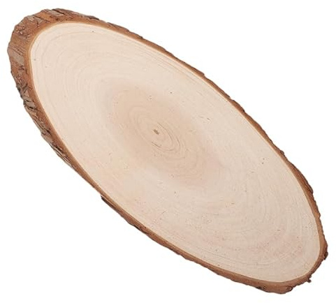 DOITOOL Natural Oval Wood Slices 13.78X4.72 Inch Unfinished Wooden Plates for Crafts Painting Pyrography Rustic Wedding and Home Decoration