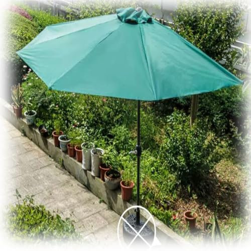 MACAGGTNTU 2.7m 3m Halbrunder Sonnenschirm Für Wand, Balkon, Garten, Terrasse, Garten Halbschirm Marktschirm Mit 5 Rippen, UV-Schutz(Green,3m/10ft)