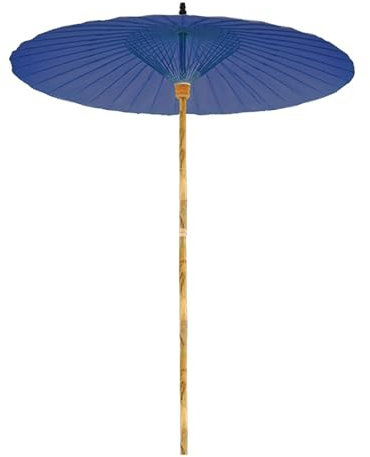 HAOKKV Parasol De Jardin En Papier Huilé Chinois, Fait Main Et Résistant À La Pluie, 200 Cm, Avec Ossature En Bambou Et Mât, Pour Bar, Restaurant Et Balcon(Dark blue)