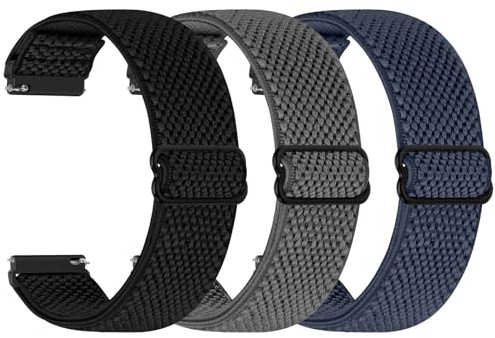 22mm Bracelet en nylon élastique pour Xiaomi Redmi Watch 5 Active/5 Lite/Watch S4 47mm/S4 Sport/Garmin Venu 4 3 45mm/Venu 2/Forerunner 255/265/Amazfit Bip 6/Bip 5/Balance 2/Balance/Cheetah Bracelet