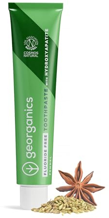 Georganics Hydroxyapatite Fennel Toothpaste – 75ml – Mint & Fluoride-Free | For Enamel Care - Vegan & Plastic-Free