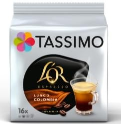 L’OR Colombia Coffee Capsules for Tassimo Machines – 16 Pods, Smooth & Aromatic Colombian Roast