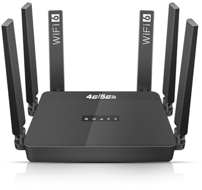 Agmoctz Router Celular 5G 4G LTE Módem 300Mbps Soporte para 32 Usuarios Router WiFi Inalámbrico para Europa