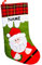 1 Stück XL - Weihnachtssocke & Filzstrumpf - 3-D Effekt - Weihnachtsmann/Nikolaus/Santa Clause - incl. Name - 51 cm - Nikolausstiefel - Nikolausstru..