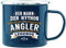 History & Heraldry Echter Kerl - Emaille Becher Angler - individuelle und personalisierte Tasse mit Name und Spruch