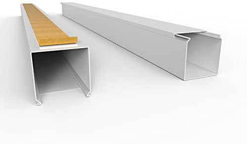 SCOS Smartcosat 10 m Kabelkanal Selbstklebend PVC Kunststoff, Aufputz für Wand Montage allzweck Kabelleiste, Kabelschacht (60 x 60 mm H x B 10 m)