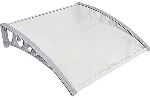 Turefans Haustür Vordach, Pultvordach, 60 * 100cm, Transparent, Polycarbonat