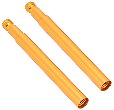 Keenso Removable Valve Tubes Tools, 2 Pcs 60mm Aluminum Alloy Bike Presta Valve Extender for Inner Tyre Valves Extension(Gold) Bicycles and Spare Parts Bicycles and spare parts