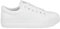 PAYMA - Zapatillas Bambas Deportivas con Plataforma de Mujer. Tenis Deporte, Casual y Caminar. Cordones y Cierre de Contacto. Interior Acolchado. Color: Blanco. Talla: EU 40
