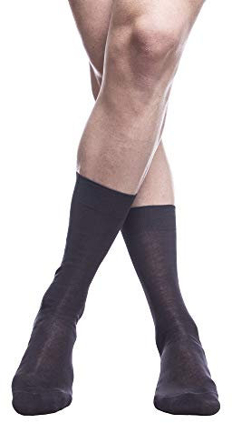 PETTI Artigiani Italiani - Calzini, Calze Uomo, Calzino Uomo, Calze Lunghe e Corte Uomo, 6 Paia Calze Uomo Filo di Scozia, 100% Made in Italy, Rasato Corto Antracite 39-41