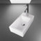 Home Supplies Bathroom Under Sink Cabinet Wall Mounted Cloakroom Vanity Unit, Ceramic Cloakroom Basin, TAP, Bottle Trap, Pop up Waste (TAP on Right 10x41x21.5cm (HxWxD)