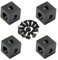 Zeberoxyz 4pcs Corner Bracket Cube Black with Screws 2020 Series Aluminum Block Cube for Slot 6mm Aluminum Extrusion Profile 3D Printer Accessories (4pcs Cube Corner with Screws)