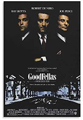 GNKIO Movie Posters Goodfellas 1990 Directed by Martin SCORSESE Poster Dekorative Malerei Leinwand Wandkunst Wohnzimmer Poster Schlafzimmer Malerei 12x18inch(30x45cm)