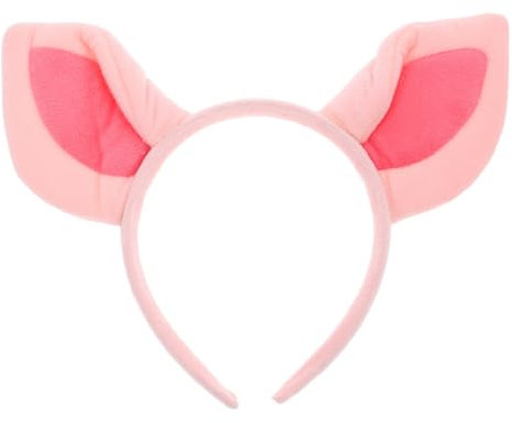PartyKindom Superweiches Schweinenohren-Haarband für Halloween, Tier-Cosplay, rosa Welpenohren, Kopfbedeckung, Kostüm, Haarreif, Performance-Requisite