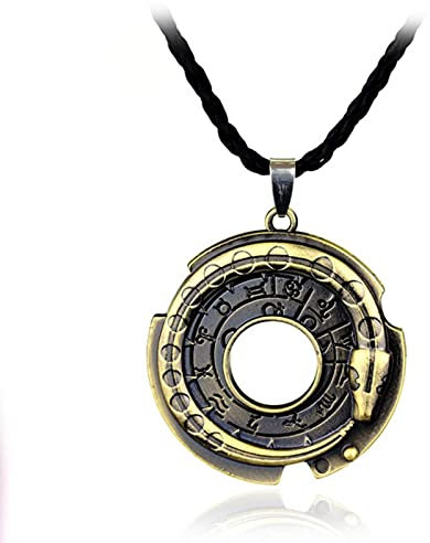 HCMA 1PCs Fashion Assassin's Snake Rune Runde Seil Leder Halsketten Anhänger Amulett Lucky Protective Unisex Schmuck Accessoires Geschenk