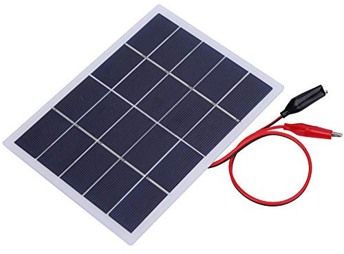 Mini Panel Solar, 3w 5v Kits Paneles Solares Silicio Policristalino a Prueba Agua Bricolaje Tablero Laminado Smart Placa Batería Alta Tasa Conversión Módulo Fotovoltaico Autocaravana Jardín 170x130mm