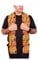 Decora Apparel Baumwolltuch mit Kente-Druck, für Damen, Schärpe, Jungen, Mädchen, Kinder, Chor, afrikanischer Schal, Herren, Extra lang P03 5,5x72 Gold Kastanienbraun, Einheitsgröße