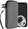 kwmobile Handytasche für Smartphones XL - 6,7/6,8 - Stoff Handy Hülle Dunkelgrau - Handy Tasche mit Reißverschluss - 17,2 x 8,4 cm Innenmaße