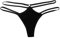 Briskorry Damen Dessous Tanga G-String Mini Strings Riemchen Stringtangas Reizwäsche Höschen High-Waist T-String Unterwäsche Pants, V-schwarz, L