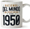 MUGFFINS Tazas 1950 Cumpleaños - En Español - Haciendo del Mundo un Lugar Mejor - 11 oz / 330 ml - Regalo original y divertido