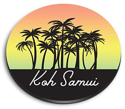 1x Round MDF Magnet 6cm - Koh Samui Thailand Beach Resort - Fridge Locker Office Whiteboard Toolbox #61091
