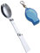 Stainless Steel Folding Camp Sporks with Case and Keychain - Portable, Collapsible, Long Handle - Reusable Travel Sporks for Backpacking and Camping
