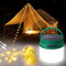 Mexllex Campinglampe Aufladbar, 2 in 1 USB Solar Camping Licht, 8 Modi Camping Laterne Verstaubar, IPX6 Outdoor WasserdichteLed Campinglampe mit Haken für Camping, Wandern, Notfall usw.