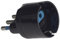 Adattatore da Viaggio con Presa Schuko 10A/16A 2P+T a Spina Elettrica 16A 3 pin, Adattatore Bipasso a Attacco Italiana 16A (1 Pezzo, Nero)