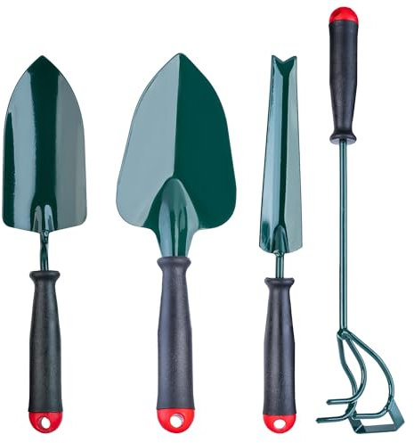 KADAX Gartenwerkzeugset, Robuste Mini-Gartengeräte, Praktisches Werkzeugset für Pflanzen, Mehrteiliges Gartenset, Garten Kit für die Gartenpflege (4-teiliges Set Ver. A)
