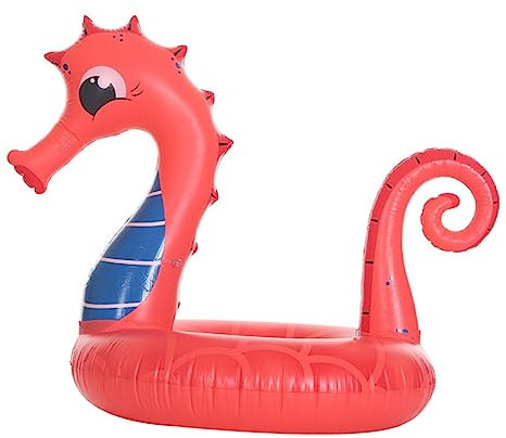 Abaodam Sea Horse Form Aufblasbarer Schwimmring Für Erwachsene Für Pool Strand Und See Leicht Aufzublasen Und Leuchtenden Farben Für Sichtbarkeit Im Wasser
