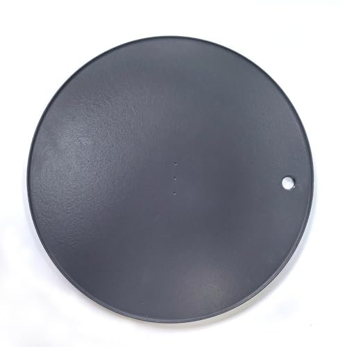 XL Pizzastahl rund 42,9 cm – 3D-Guss schafft wunderschöne Krusten, emaillierter Gusseisen-Pizza-Backstein für Ofen, runde Gusseisen-Grillplatte, Pizzastahl, Geschwindigkeit und gleichmäßiges Erhitzen