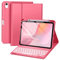 drivego Hülle mit Tastatur für iPad 11 Generation A16/10 Generation (11/10.9 Zoll, 2025/2022), 7-farbige Beleuchtung Magnetische Tastatur für iPad 11./10. Gen Hülle mit Stifthalter, Pink