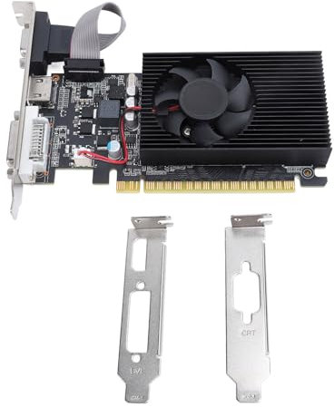 Carte Graphique PC 2 Go DDR3 64 Bits, Chipset Premium, Interface Multimédia HD, Ports DVI VGA avec Accélération Matérielle pour Ordinateur de Bureau