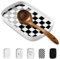 ABRUTY Spoon Rest for Stove Top, Ceramic Spoon Holder for Kitchen Counter, Modern Farmhouse Kitchen Decor Accessories for Spatula, Spoons or Tongs (B-Square, Rectangular)