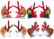 Healvian 4 Paar Rentier Haarreif Haarspange Weihnachten Weihnachts Haarschmuck Weihnachten Haarklammer Weihnachten Deko Haarspange Hirschgeweih Haarreif Weihnachts Haarspange