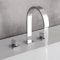 ZYCDP Grifo de Lavabo Tres Orificios Grifo Lavabo Baño Cromado, Grifo de Baño Cascada 2 Mandos Grifo de Lavabo Laton agua Fría y Caliente