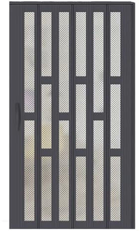 Ziehharmonika-Tür-Schiebetür aus Aluminiumlegierung, Raumteiler-Trennwand, Falttür for Arbeitszimmer/Küche/Kinderzimmer/Flur, individuelle Größe(57''Wx80''H)