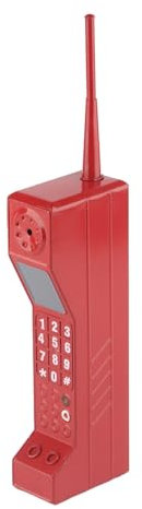 90er-Jahre-Telefon-Requisite, Handy-Ornament, Retro-Telefon-Requisite für Zuhause, Wohnzimmer, Dekoration (Rot)