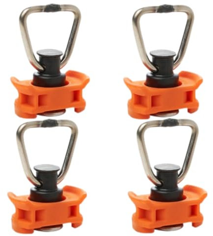 10x Single Endbeschlag, Endfitting, Einfachendbeschlag für Airlineschienen, Bruchlast 500daN (Orange)