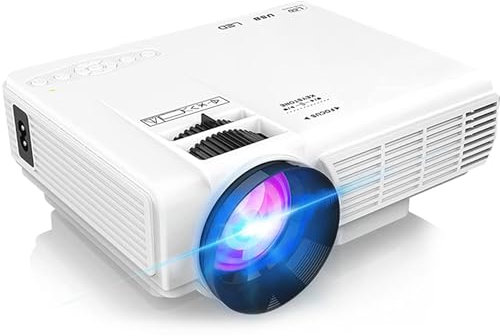 【Electric Focus】Proiettore 4K Supporta, 600 ANSI Videoproiettore 1080P Nativo Full HD con WiFi e Bluetooth, 300 Video Projector con altoparlante 2*3W integrato e Zoom 50% per Telefono/TV Stick/HDMI