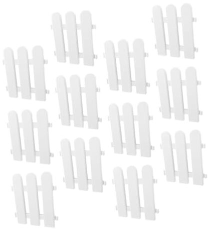 CIMAXIC Lot de 12 Clôtures De Jardin en Plastique pour Aménagement Paysager pour Arbres Bordures De Jardin pour Parterres De Fleurs Bordures De Cour Panneaux De Clôture Blancs en