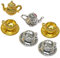 BESPORTBLE Miniature Tea Cup Teapot Set Metal Material for Boys and Girls Tea Party Games