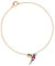 Einzelstück® Chaîne de cheville colibri I Bracelet de cheville en argent sterling 925 avec motif oiseau I Or 14 carats et or rose I Oiseau avec pierres de zircone I Bijou véritable hypoallergénique