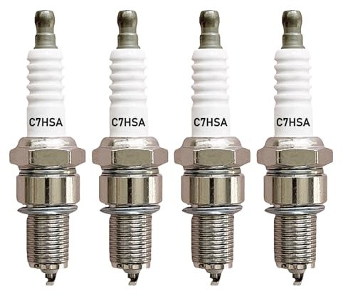 Zündkerze,L8RTC*2/C7HSA*4/F7TC*2,Zündkerzen für Rasenmäher Benzin,Zündkerzen 2 Takt,Universelle Zündkerze für Benzinmotoren,Motoren zündkerze (4*C7HSA)