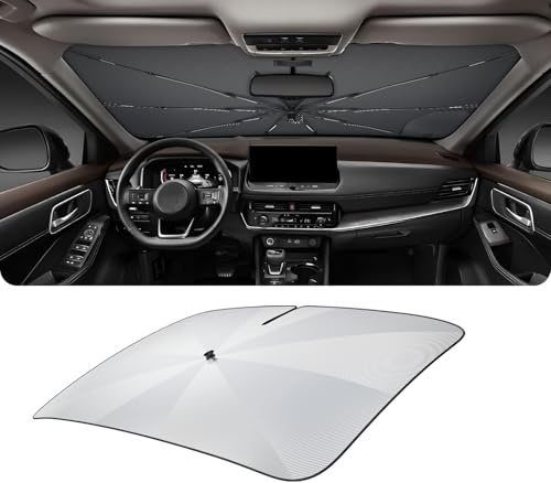 LUWU [Mejorado] Parasol Paraguas Coche Compatible con Nissan X-Trail T33 2022-2026 / T32 2015-2020 Parabrisas Plegable Parasol para Coche Protección UV y Calor Accesorios X-Trail T33