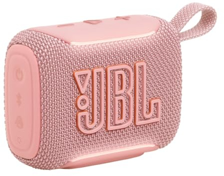 JBL Go 5, Ultra‑Portable Bluetooth Speaker, Waterproof, Pink | Powerful JBL Pro Sound, AirTouch Pairing, Auracast, Ambient Edge Lighting, Bluetooth 6.0 and Up to 10‑Hour Playtime