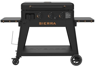 PIT BOSS Gas BBQ Sierra Onyx Edition Portable Griddle Grill, Easy to Clean | 3458 cm² Cooking Surface, No Regulator Included